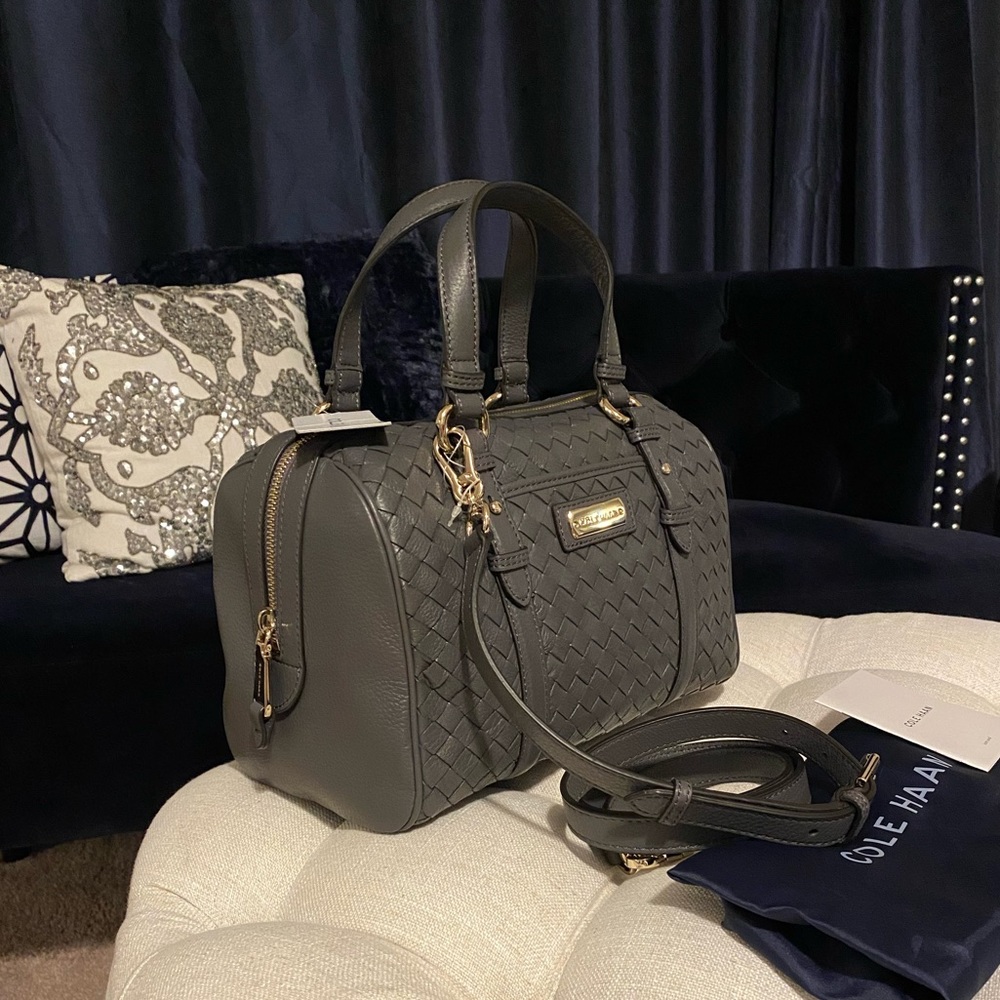 ✨SOLD!✨Cole Haan Genevieve NWT! Woven Leather Bag - Picture 4 of 14
